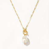 Elegant Necklace with Golden Pearl