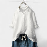 Julieta | Elegant Cotton and Linen Shirt