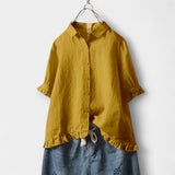 Julieta | Elegant Cotton and Linen Shirt
