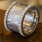 Vintage Silver Ring with Zirconiums