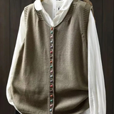 Loose Knit Vest for Women – V-Neck and Short Sleeves
