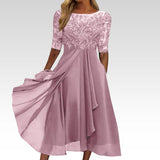 Puck | Elegant Midi Dress in Lace