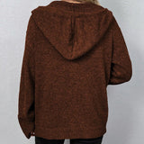 Knitted Cardigan for Women with Hood and Drawstring – Comfort and Elegance