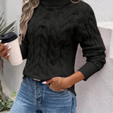 Thick Turtleneck Sweater for Women – Cozy Oversized Knit Sweater