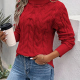 Thick Turtleneck Sweater for Women – Cozy Oversized Knit Sweater