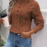 Thick Turtleneck Sweater for Women – Cozy Oversized Knit Sweater