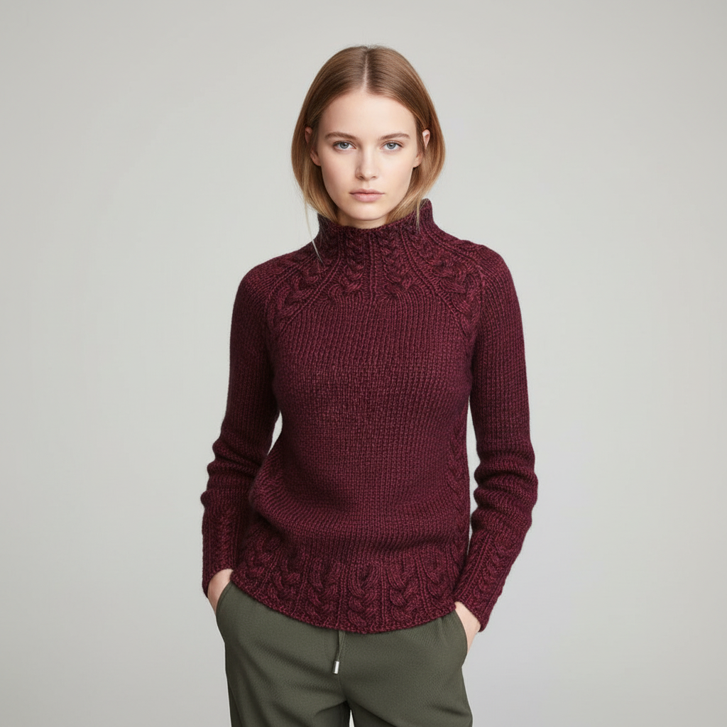 Women's soft knit sweater - Simple and warm