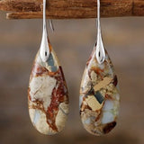 Chic Earrings with Oval Stone