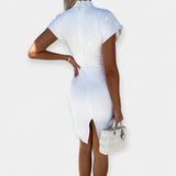 Stella | Elegant Short-Sleeved Midi Dress