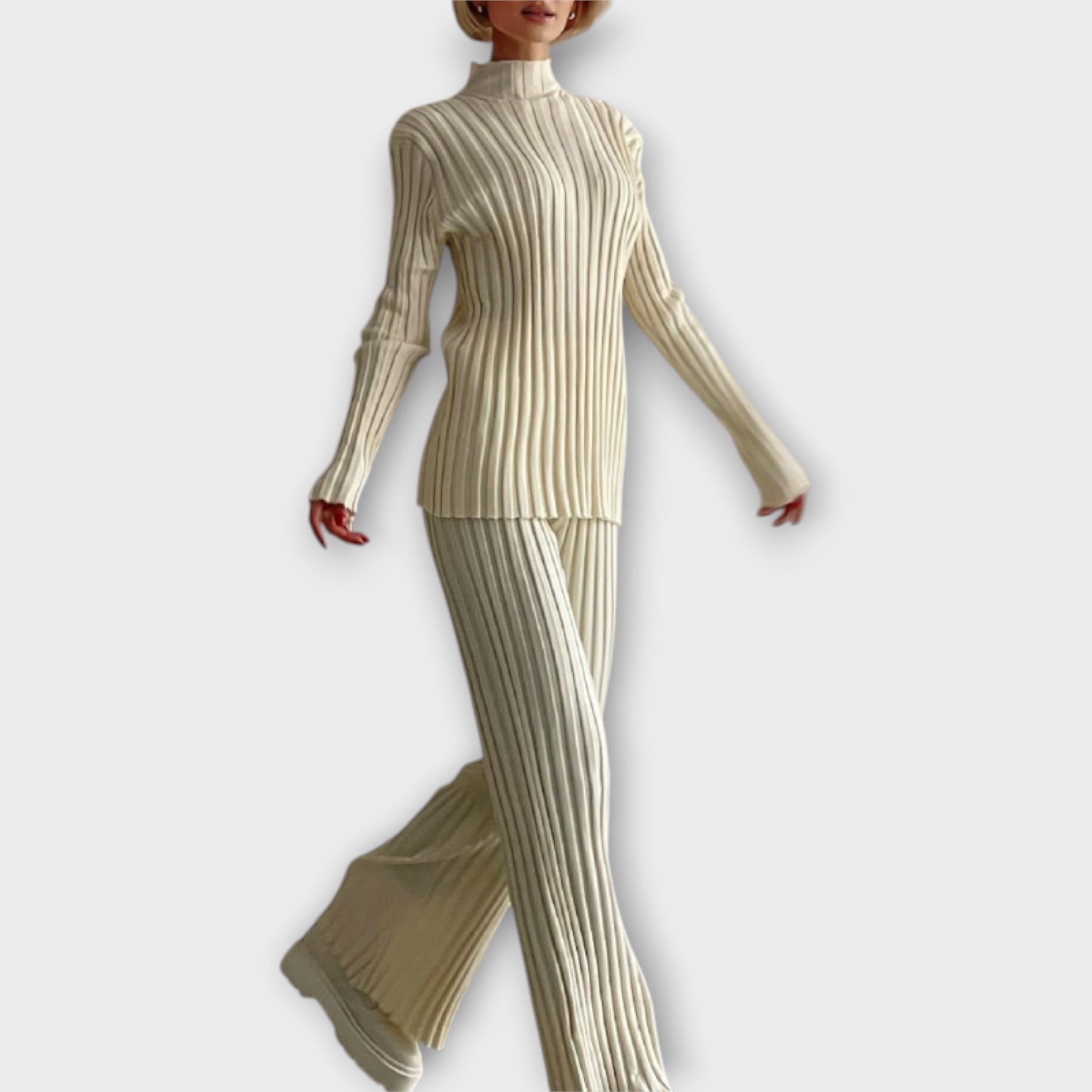 Lina | Knitted Set with Mood Line