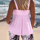 Daphne | Bright Striped Tankini Shorts