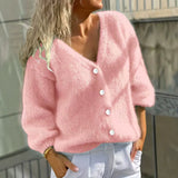 Women's Button Cardigan - Simple and Soft