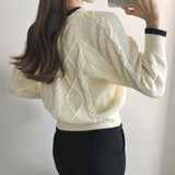 Women's Colourblock Cardigan with Buttons - Soft and Trendy