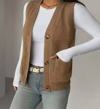 Button-up women's sweater - Loose-fitting and comfortable