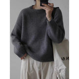 Luxurious Oversized Women's Pullover – Loose-Fitting Sweater in Mohair Blend