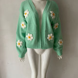 Wide Women's Knitted Cardigan - Soft and Colourful