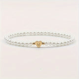 Chic Bracelet with Heart Initial (A–Z)