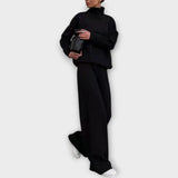 Gia | High-necked top and trousers set