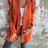 Casual Women's Hooded Button Cardigan - Comfort and Style