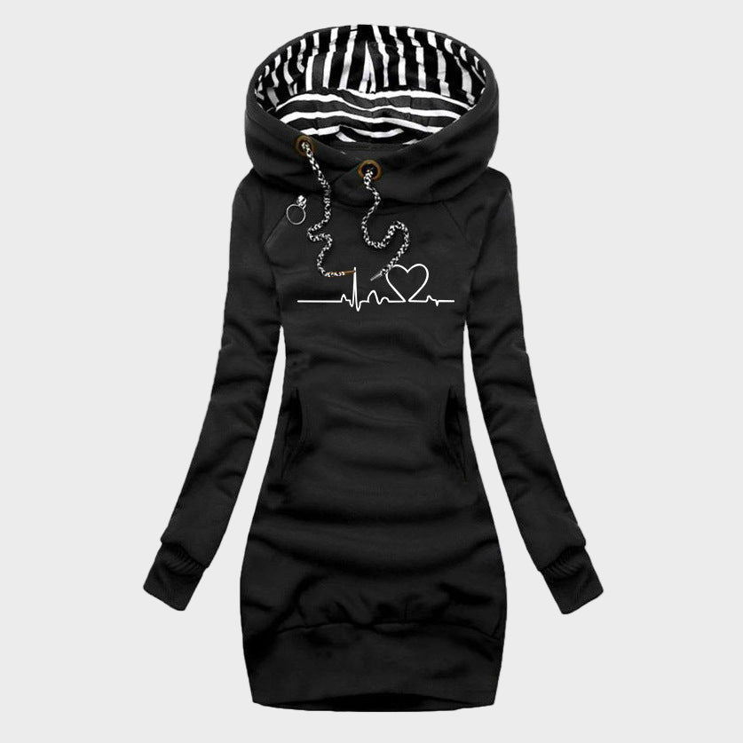 Triin | Autumn Dress with Heart Pattern