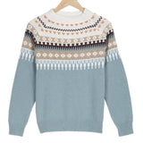 Elegant round-neck sweater for women – Comfortable knitted sweater