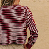 Women’s striped colour-block knit sweater – Soft and modern