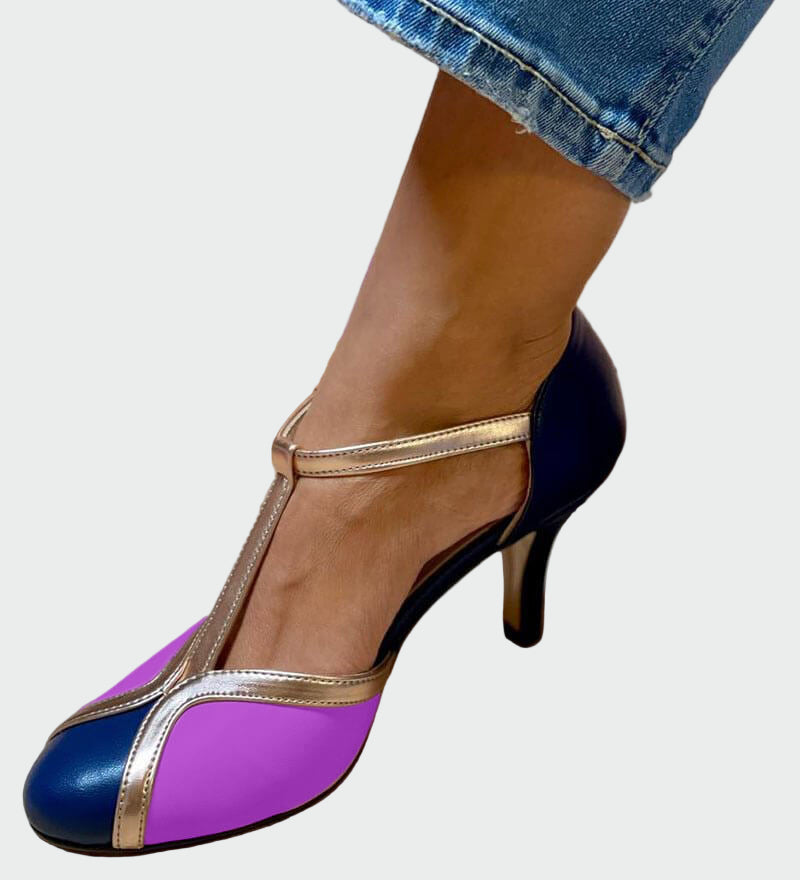 Juno | Retro T-Strap Heels