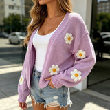 Loose-knit women's cardigan - Soft and colourful