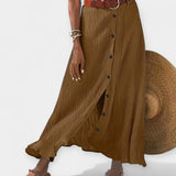 Alicia | Sheer Midi Skirt with Torn Detail