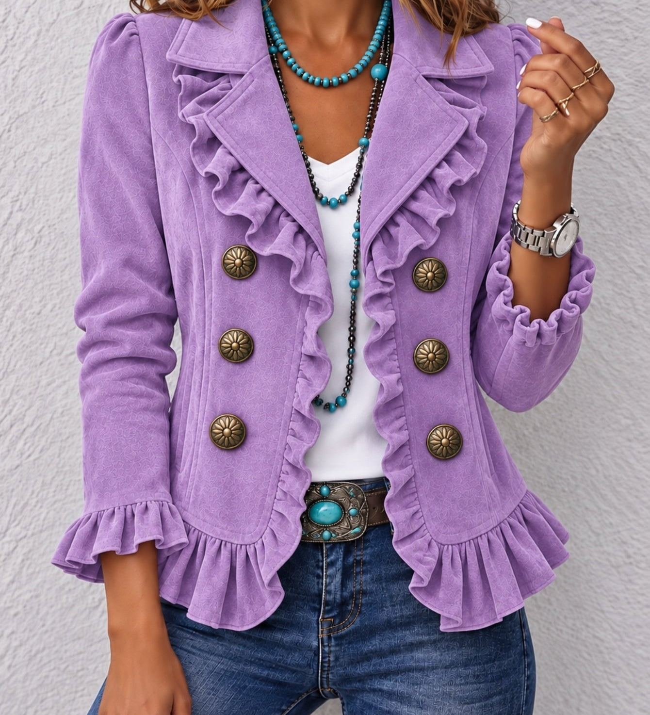 Women's Long Sleeve Button Cardigan - Soft and Colourful
