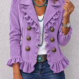Women's Long Sleeve Button Cardigan - Soft and Colourful