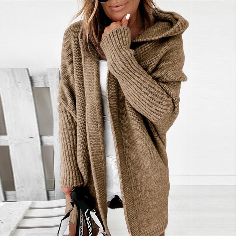 Long Women's Cardigan | With Hood