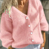 Women's Button Cardigan - Simple and Soft