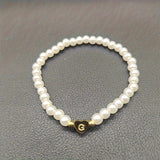 Chic Bracelet with Heart Initial (A–Z)
