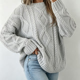 Women's loose-fit crew-neck sweater - Soft and casual