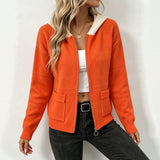 Women's Hooded Zip-Up Cardigan - Soft and Sporty