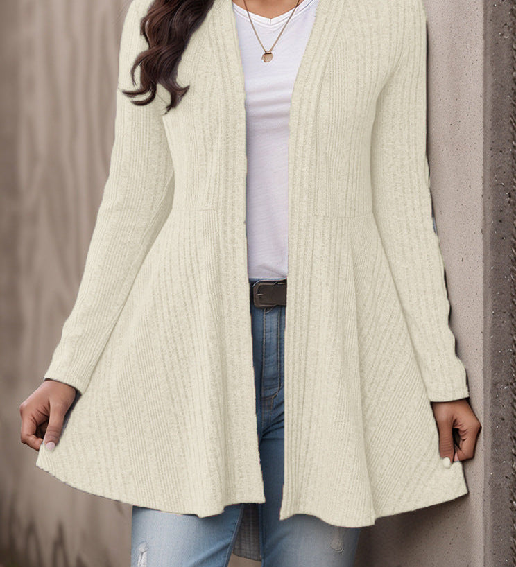 Women's Striped Brushed Cardigan – Soft, Comfortable, and Casual, Perfect for Everyday Wear