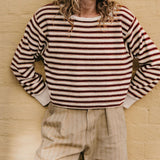 Women’s striped colour-block knit sweater – Soft and modern