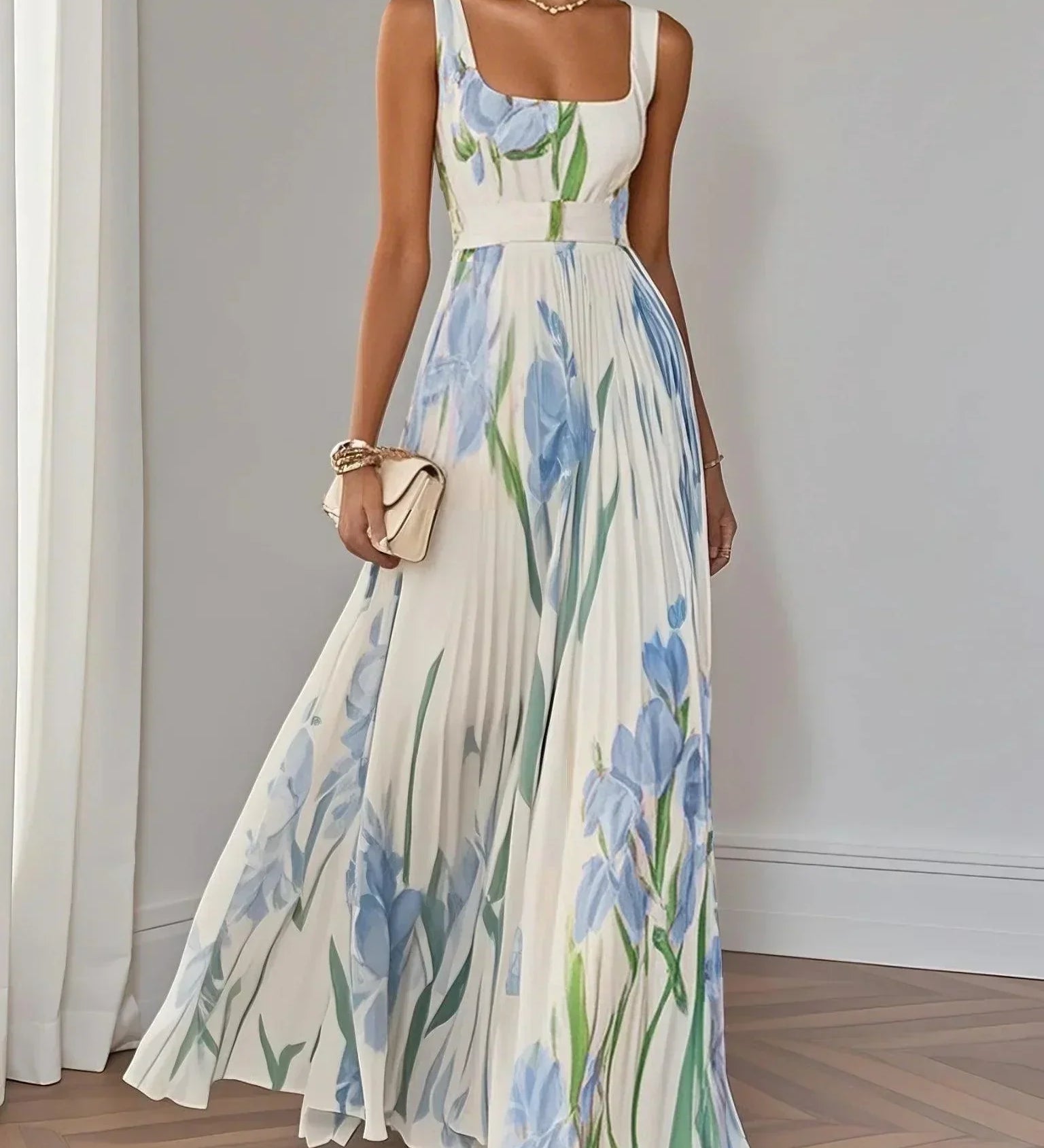 Yara | Pleated Maxi Dress