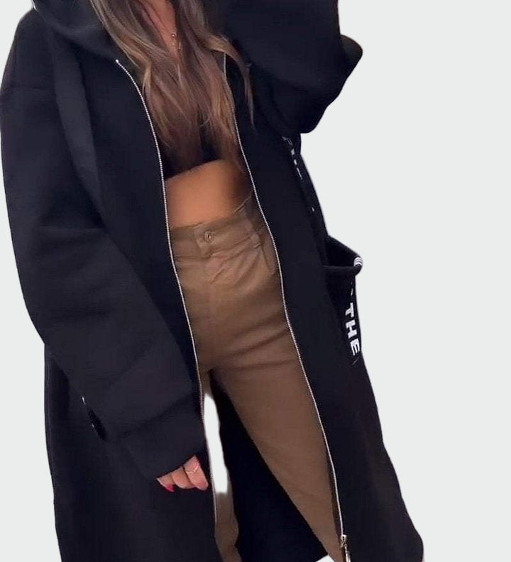 Anneli | Long Coat with Hood