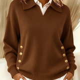 Erminia | Polo Neck Jumper with Buttons