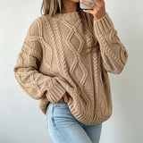 Women's loose-fit crew-neck sweater - Soft and casual
