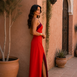 Long Halter Dress with Split