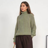 Women’s thick-knit turtleneck jumper – Loose and comfortable fit
