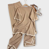 Nala | Short-Sleeved Knitted Set with a Loose Fit