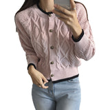 Women's Colourblock Cardigan with Buttons - Soft and Trendy