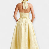 Joana | Midi dress with open back and corset