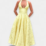 Maya | Midi dress with open back and corset