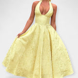 Maya | Midi dress with open back and corset