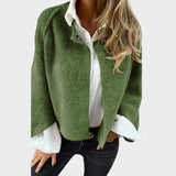 Leelo | Stylish Short Wool Cardigan with Flared Sleeves
